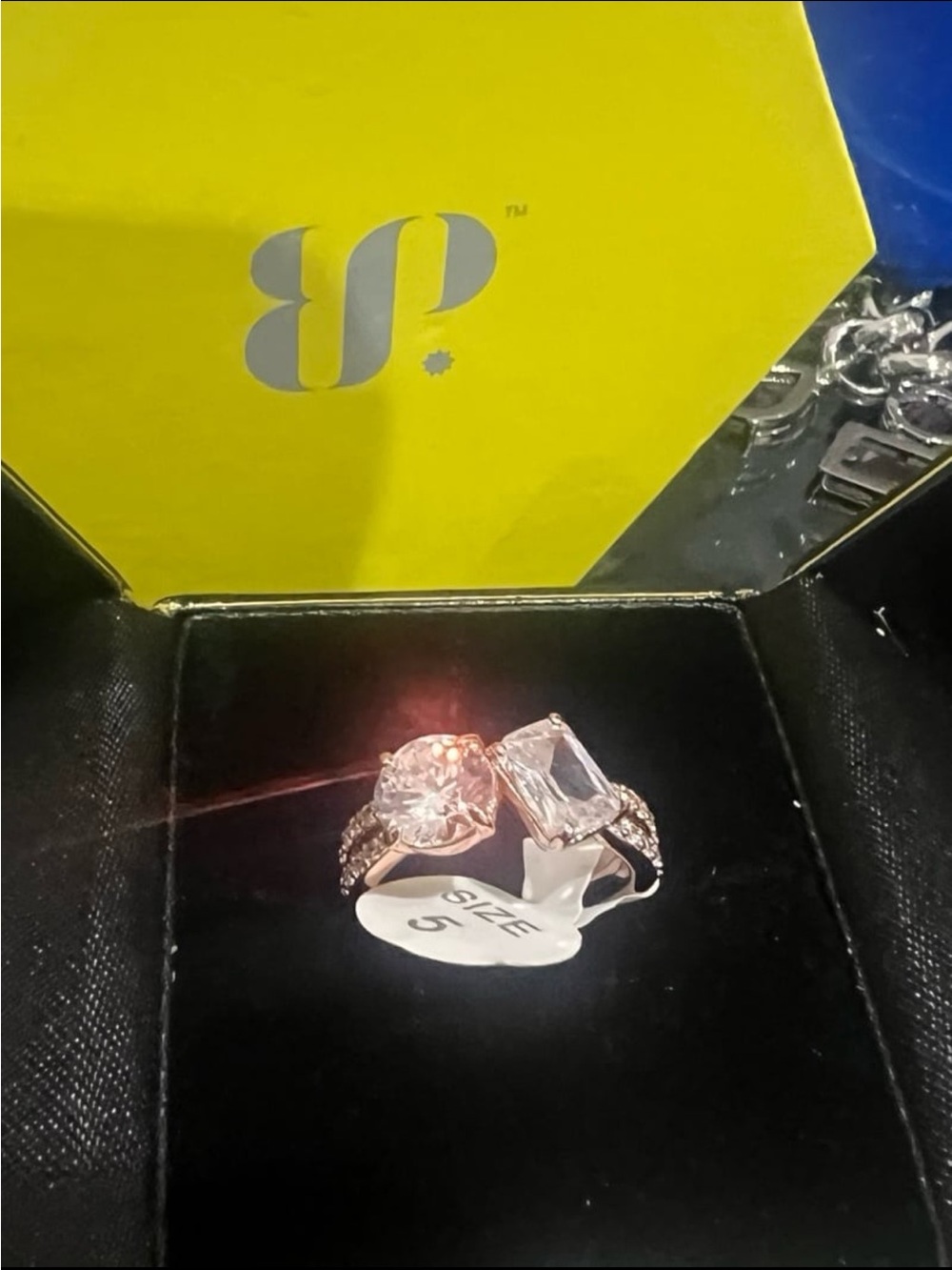 Diana ring size 5 NWT RBP diamond cubic zirconia Rosegold plated